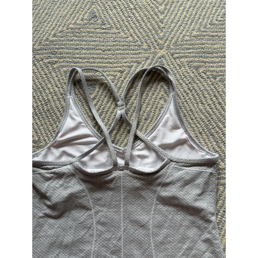 Women's Athleta Herringbone Empowerment Tank - Gray/White - Medium - Picture 5 of 5